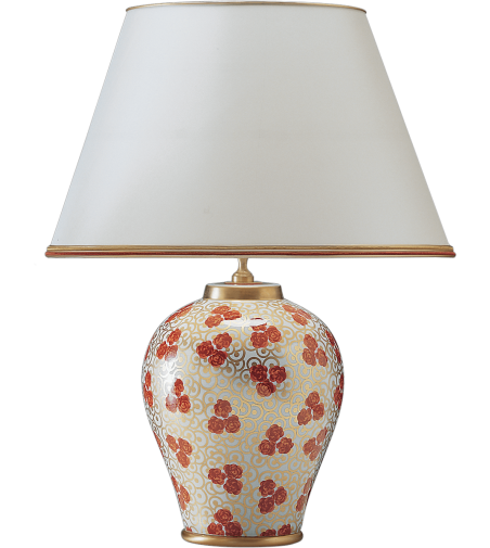 Table lamp 4013 Red roses - Le Porcellane