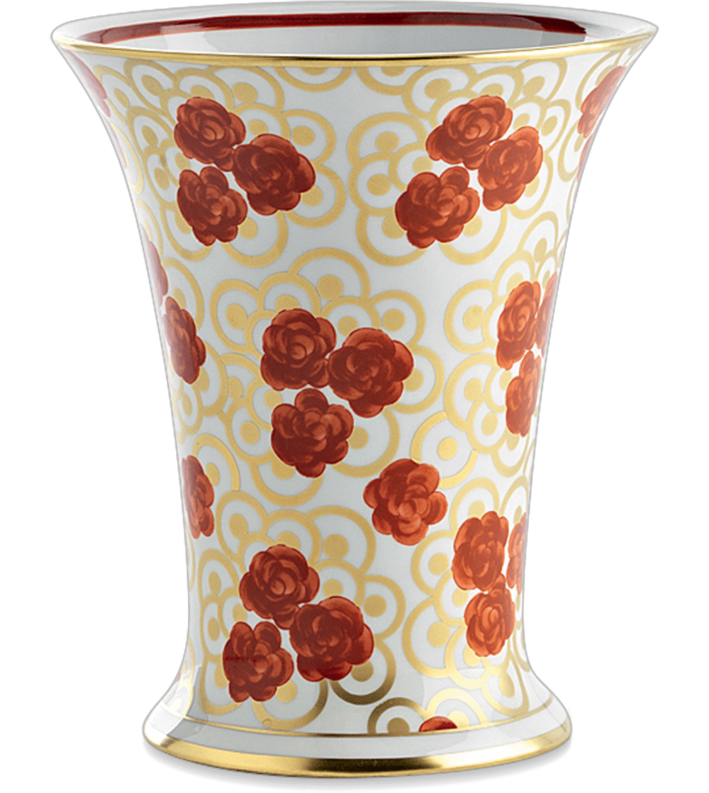 5473 Vase roses rouges - Le Porcellane