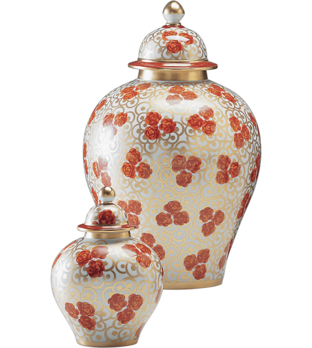 Potiche 4016/8 Rose Rosse - Le Porcellane