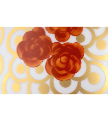 4022/3 Cachepot Roses rouges - Le Porcellane