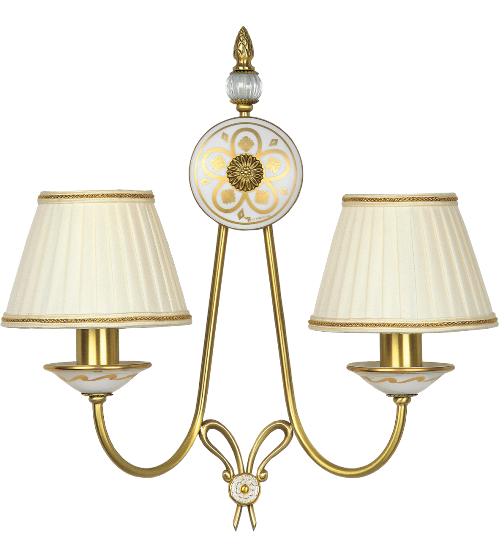 Wall lamp 2 light 5157/2 Fascia Impero - Le Porcellane