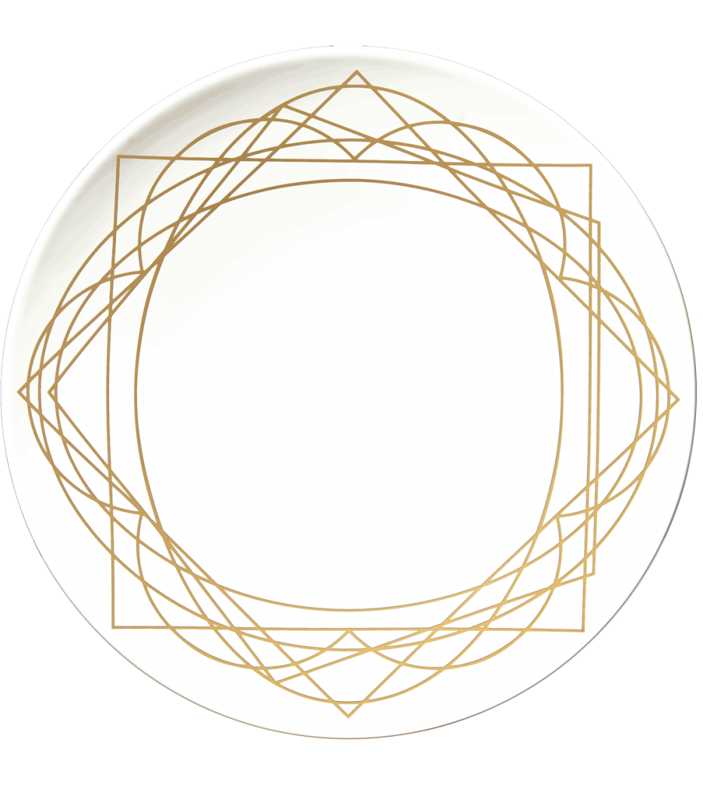 Tray 5883 Baroqeat Oro - Le Porcellane