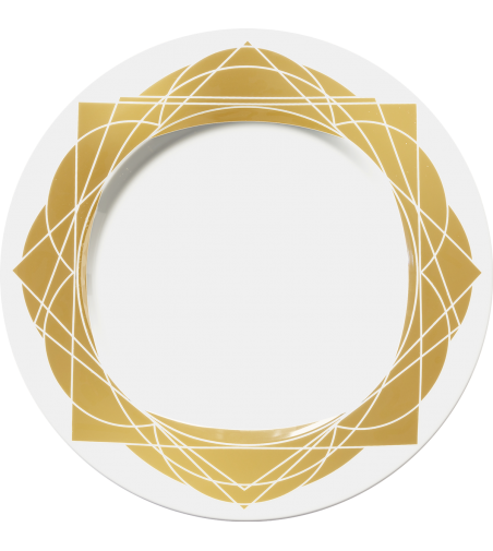 Assiette plate 5856 Baroqeat Oro - Le Porcellane