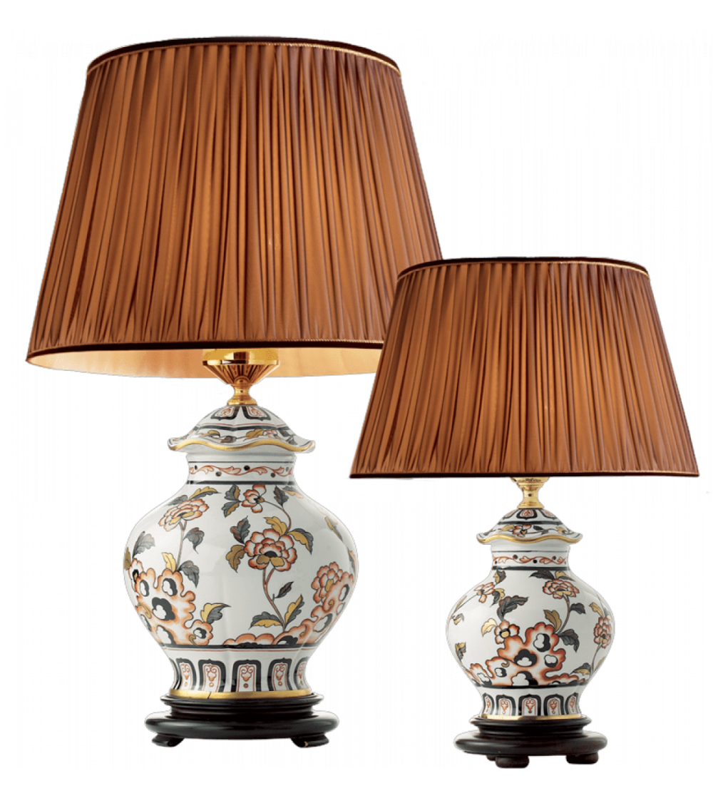 Table Lamp Chinese Flowers 2447 Le, Antique Asian Table Lamps For Living Room