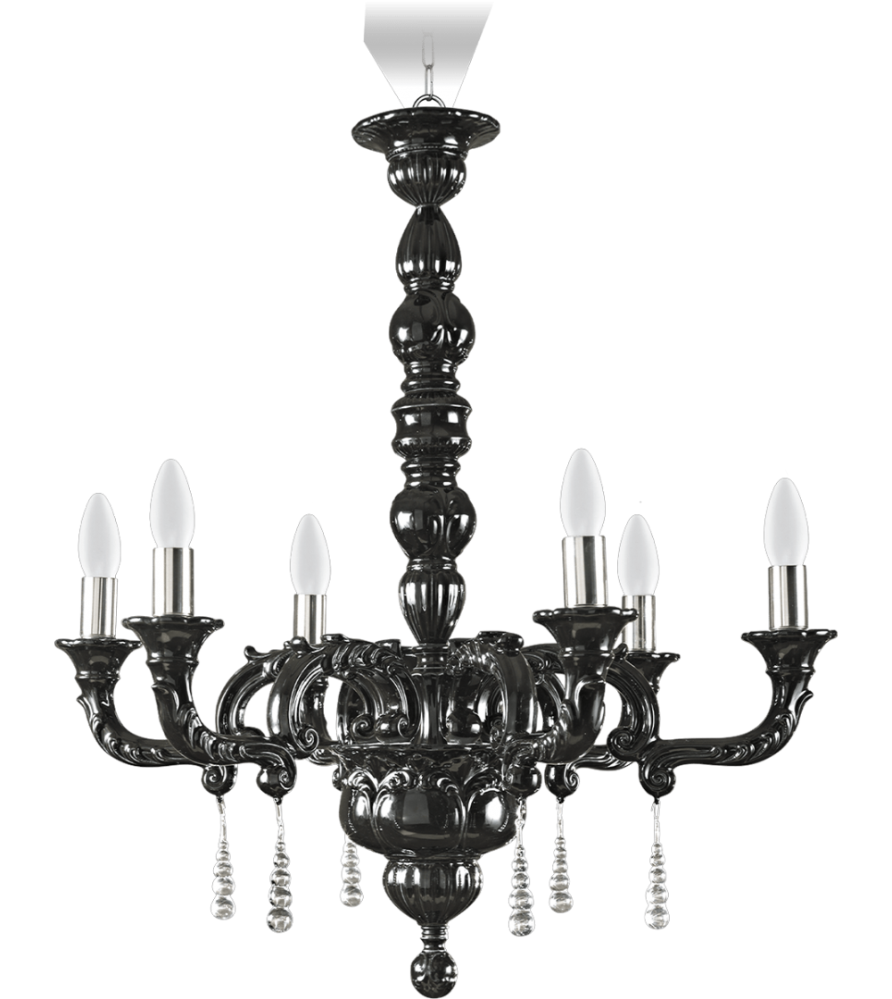 Chandelier 6 Lights 2013/6 Capodimonte - Le Porcellane