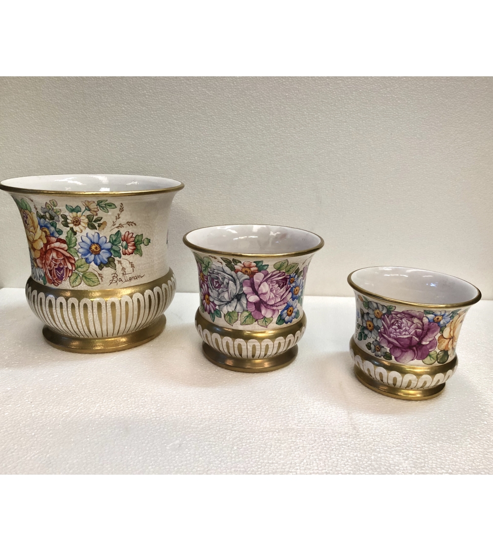 Tris Vases 2048 Décor F 800 - Batignani Ceramiche