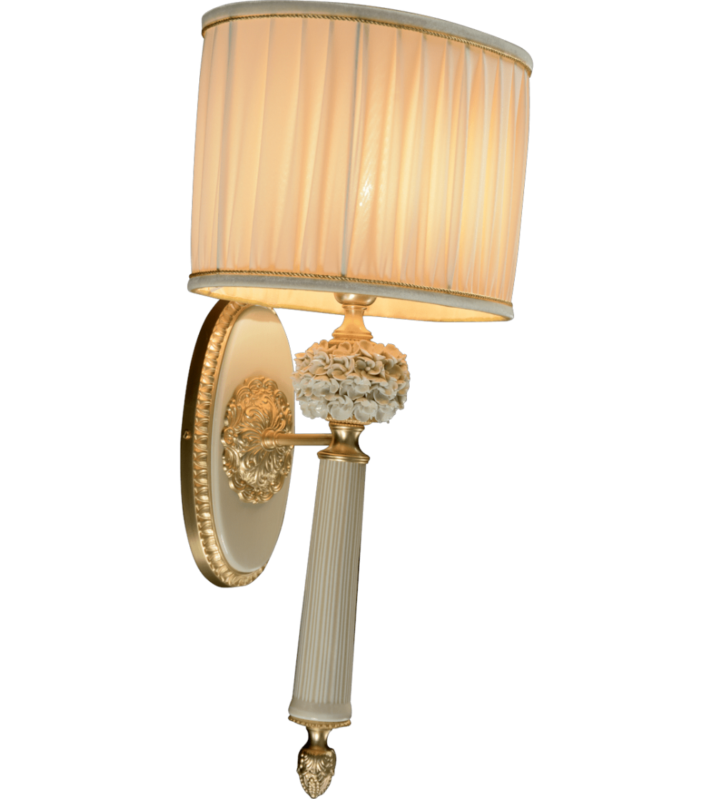 Lámpara de pared 1 luces 5760/1 Ortensia - Le Porcellane