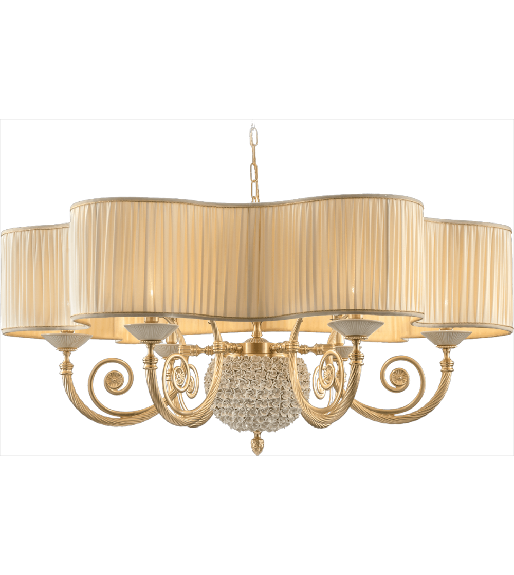 Lustre 6 lumières 5755/6 Ortensia - Le Porcellane