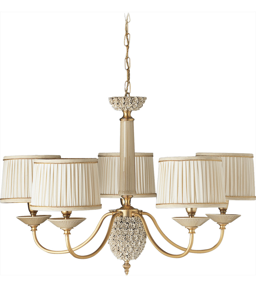 5 Lights Chandelier 4838/5 Ortensia - Le Porcellane