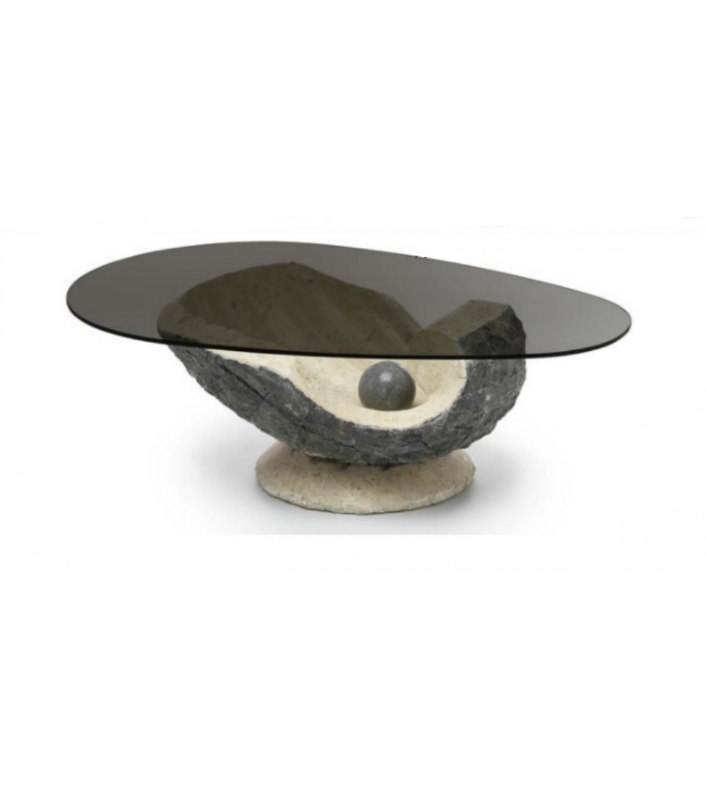 Table Basse Venere En Verre Bronze - Stones