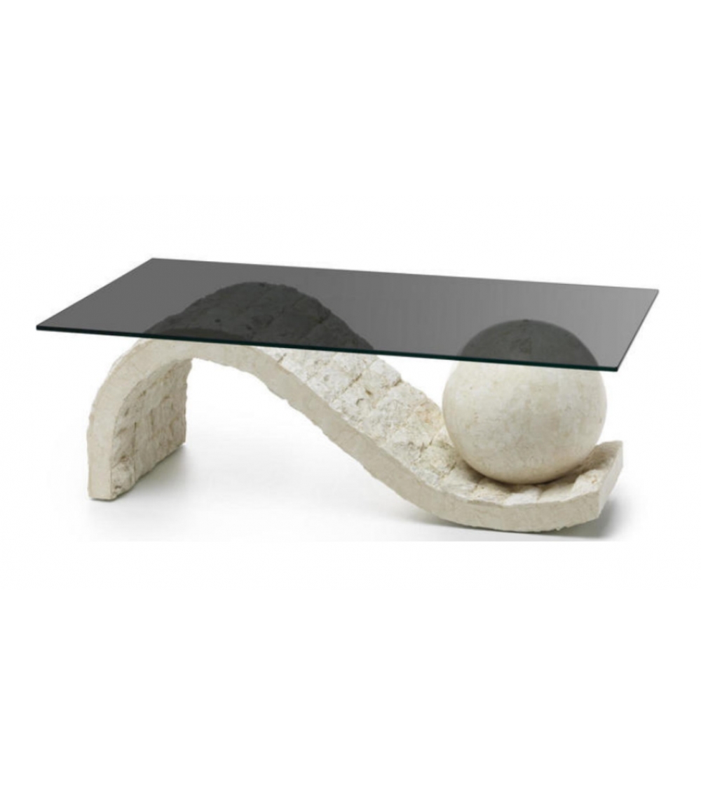 Table Basse Onda Avec Verre Fumé  - Stones