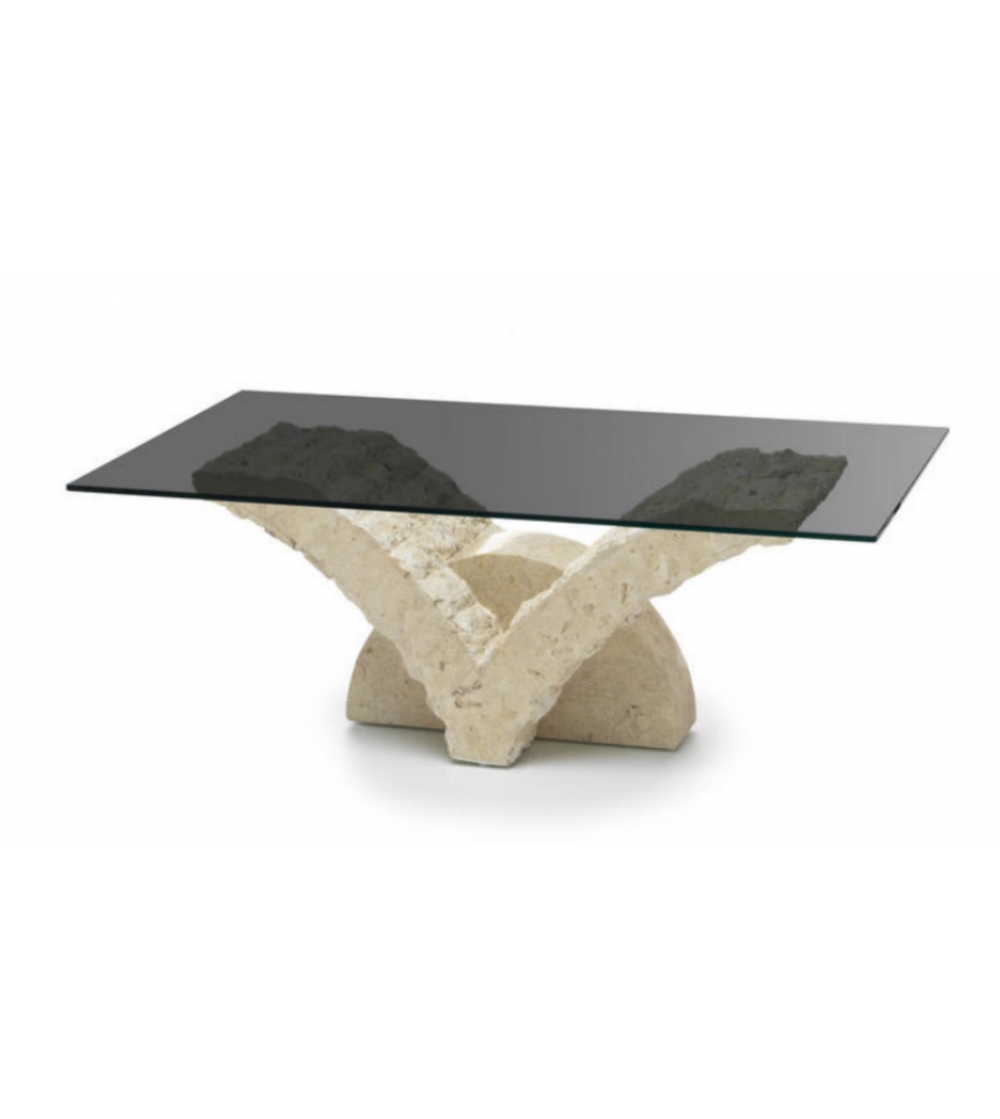 Stones - Papillon Coffee Table With Smoked Glass