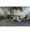 Stones - Olimpia Bicolor Table With Smoked Glass