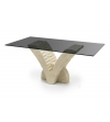 Stones - Papillon Table With Smoked Glass