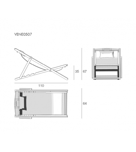Tumbona Venecia VENE0507 K01 - Il Giardino Di Legno