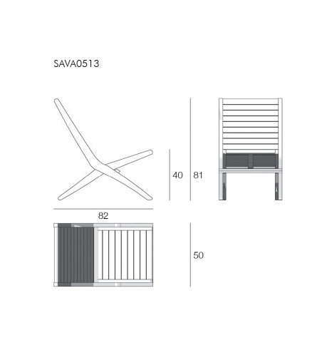 Il Giardino Di Legno - Savana SAVA0513 Folding Deck Chair
