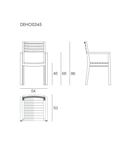 Il Giardino Di Legno - Outdoor Stackable Armchair Dehors