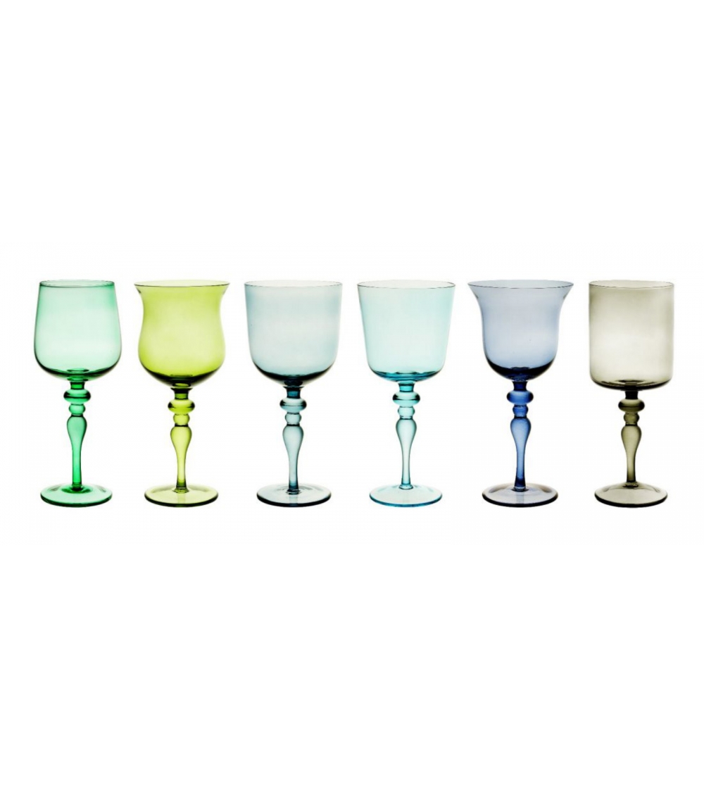 Lucca water glass - Olive green