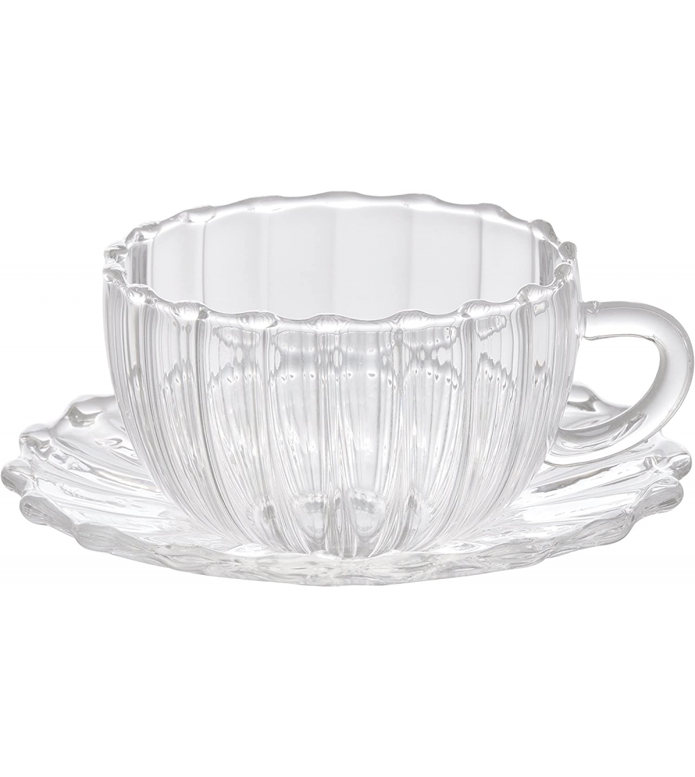 Zafferano Bilia Cappuccino Cup & Saucer, Borosilicate Glass