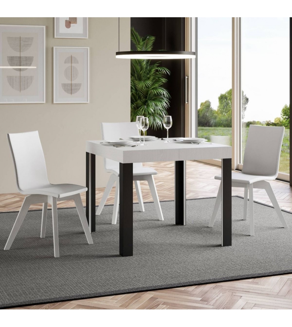 Itamoby, Mesa Everyday extensible nogal 90 x 90 alargada 246 : :  Hogar y cocina