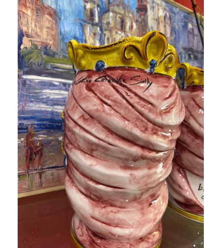 Coppia Teste Di Moro Ceramiche Artistiche Siciliane - Vinciguerra Shop