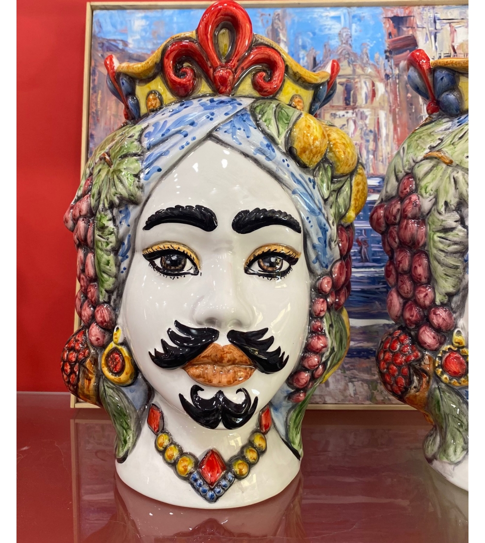 Fruit Testa Di Moro Sicilian Artistic Ceramics  - Vinciguerra Shop