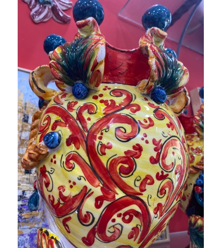 Testa Di Moro Afro Céramique Artistique Sicilienne - Vinciguerra Shop