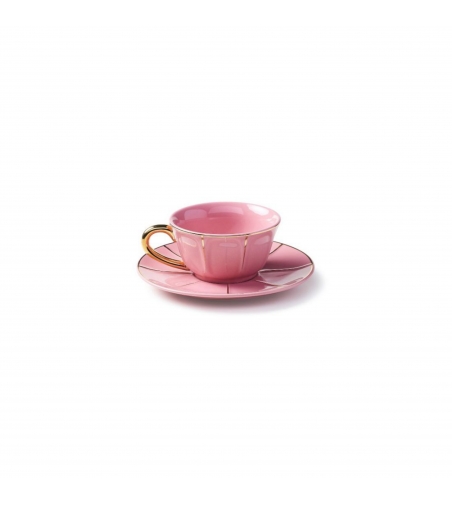 Set 2 Tazze The Con Piattino Rosa La Tavola Scomposta - Bitossi Home