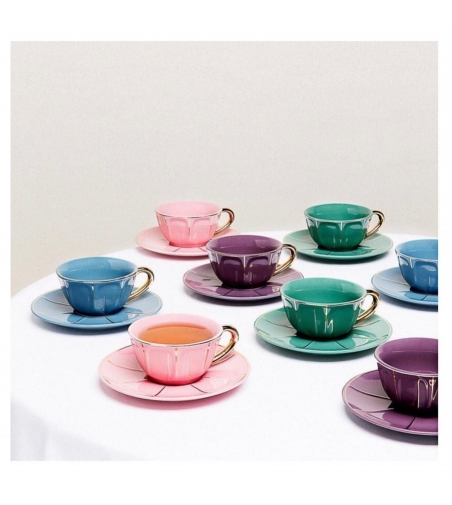 Set 3 Zucker Kaffeetasse Mit Untertasse La Tavola Scomposta  - Bitossi Home