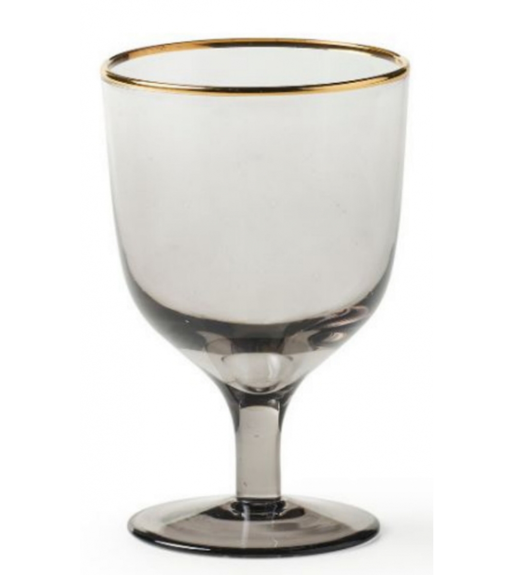 Set 6 Decò Grey Water Goblets - Bitossi Home