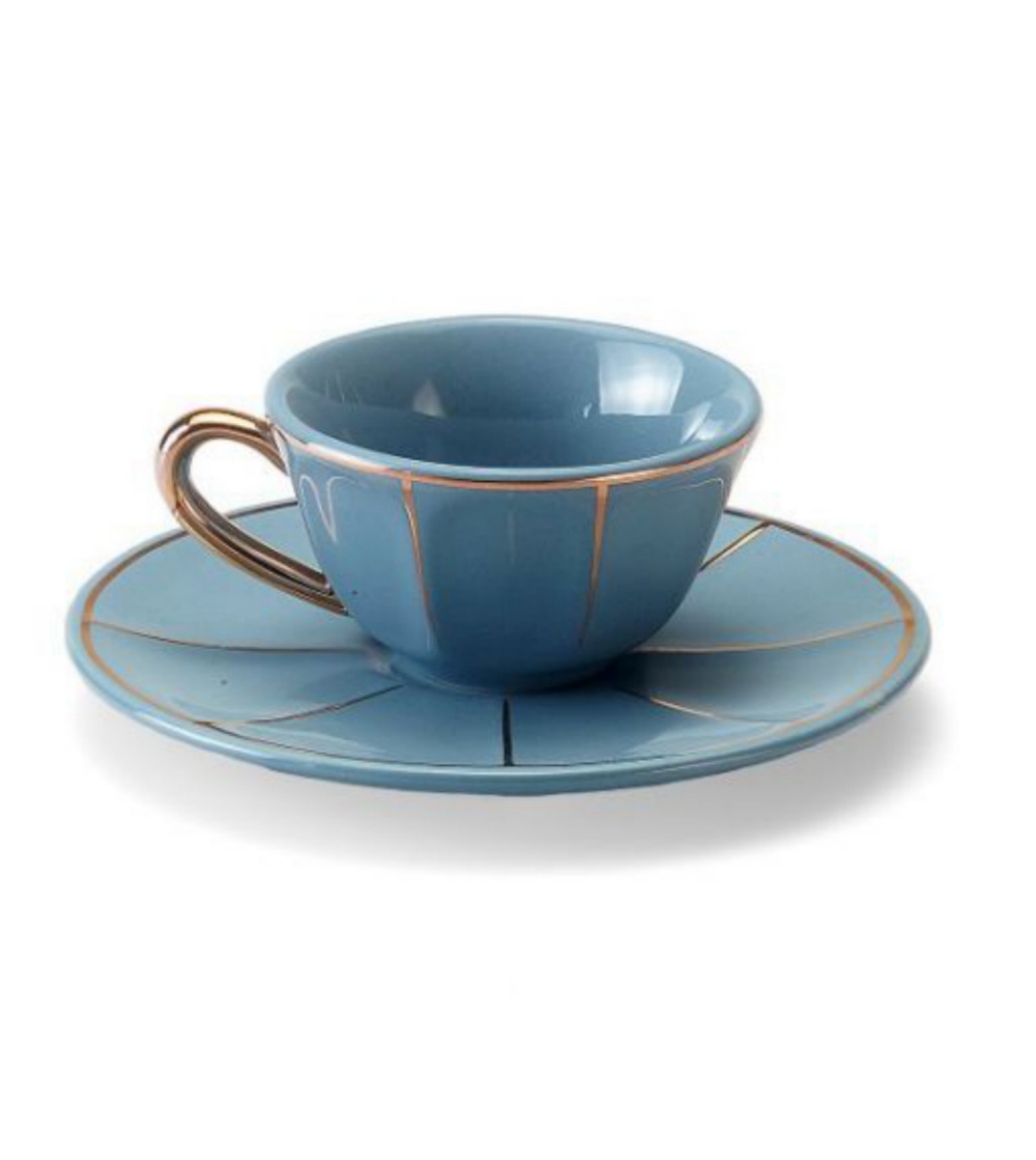 Juego 3 Tazas De Café Con Platillo Azúcar La Tavola Scomposta - Bitossi Home