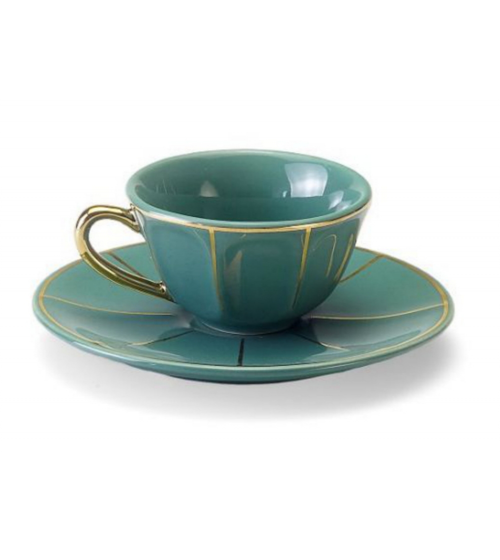 Set 3 Coffee Cups With Saucer La Tavola Scomposta - Bitossi Home