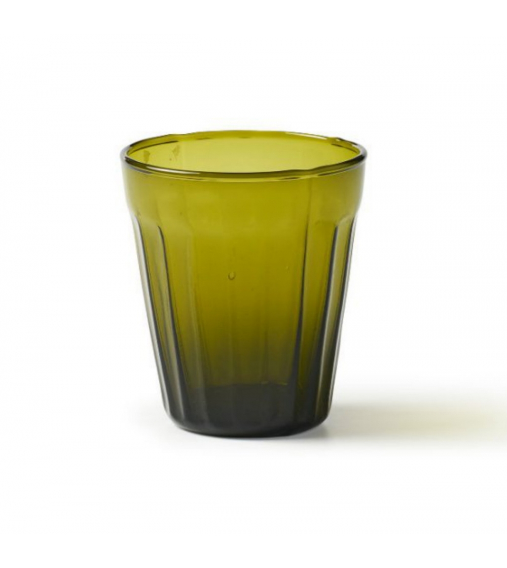 Lucca water glass - Olive green