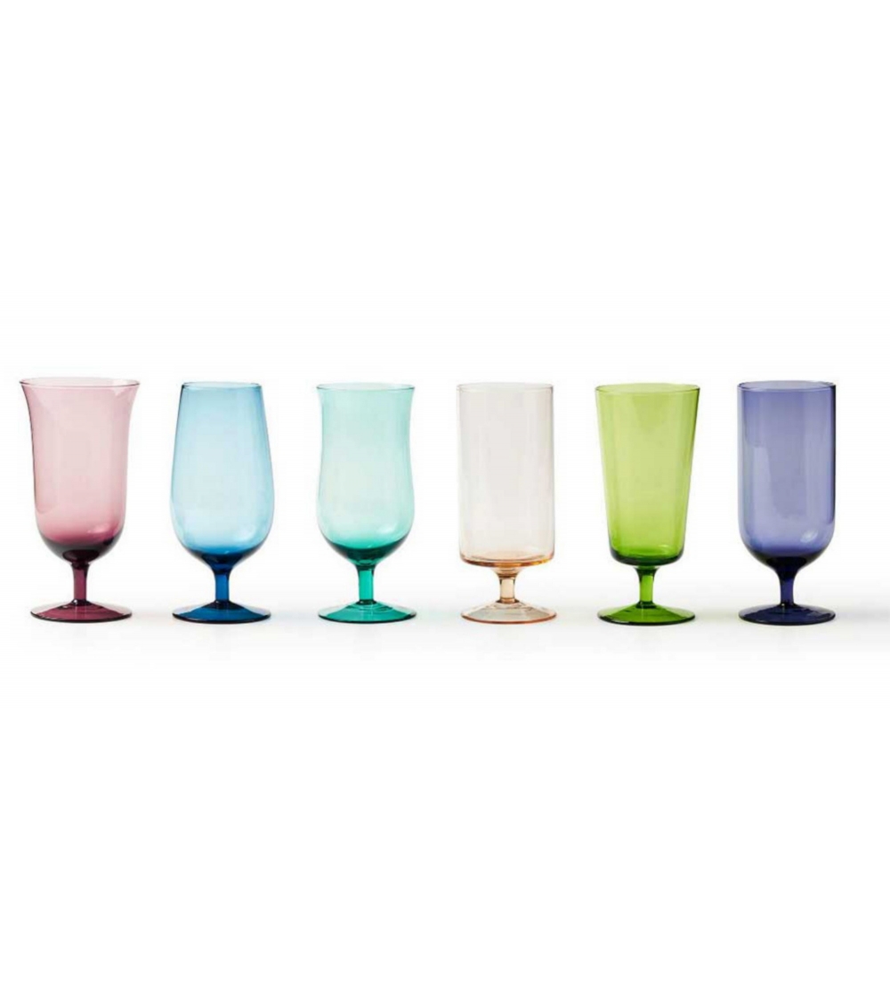 Set 6 Beer Glasses Diseguale - Bitossi Home