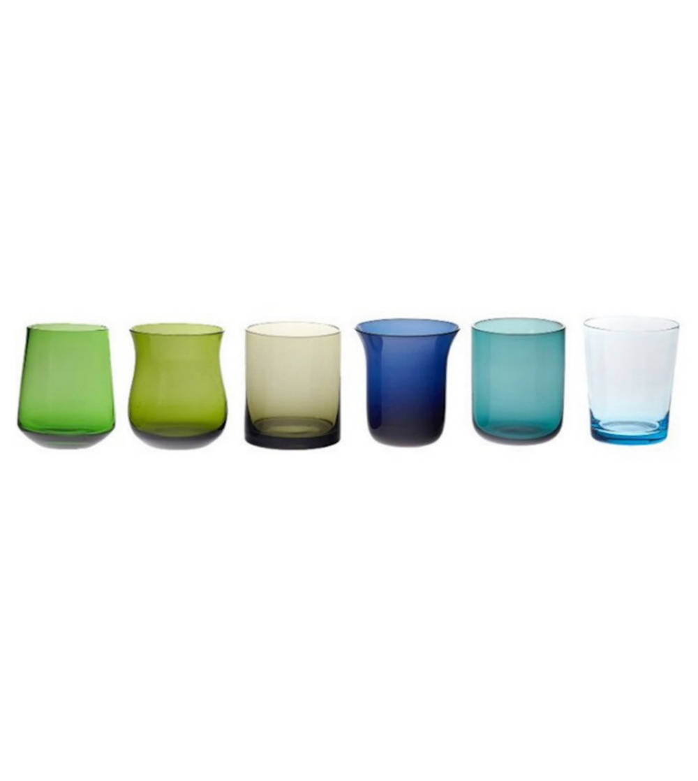 Set of 6 Water Glasses Diseguale - Bitossi Home