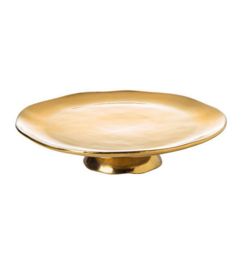 La Tavola Scomposta Gold Cake Stand - Bitossi Home