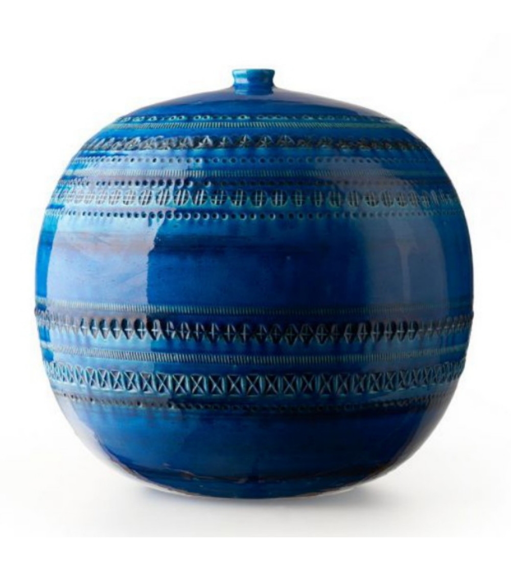 Große kugelförmige Vase Aldo Londi Bitossi Ceramiche