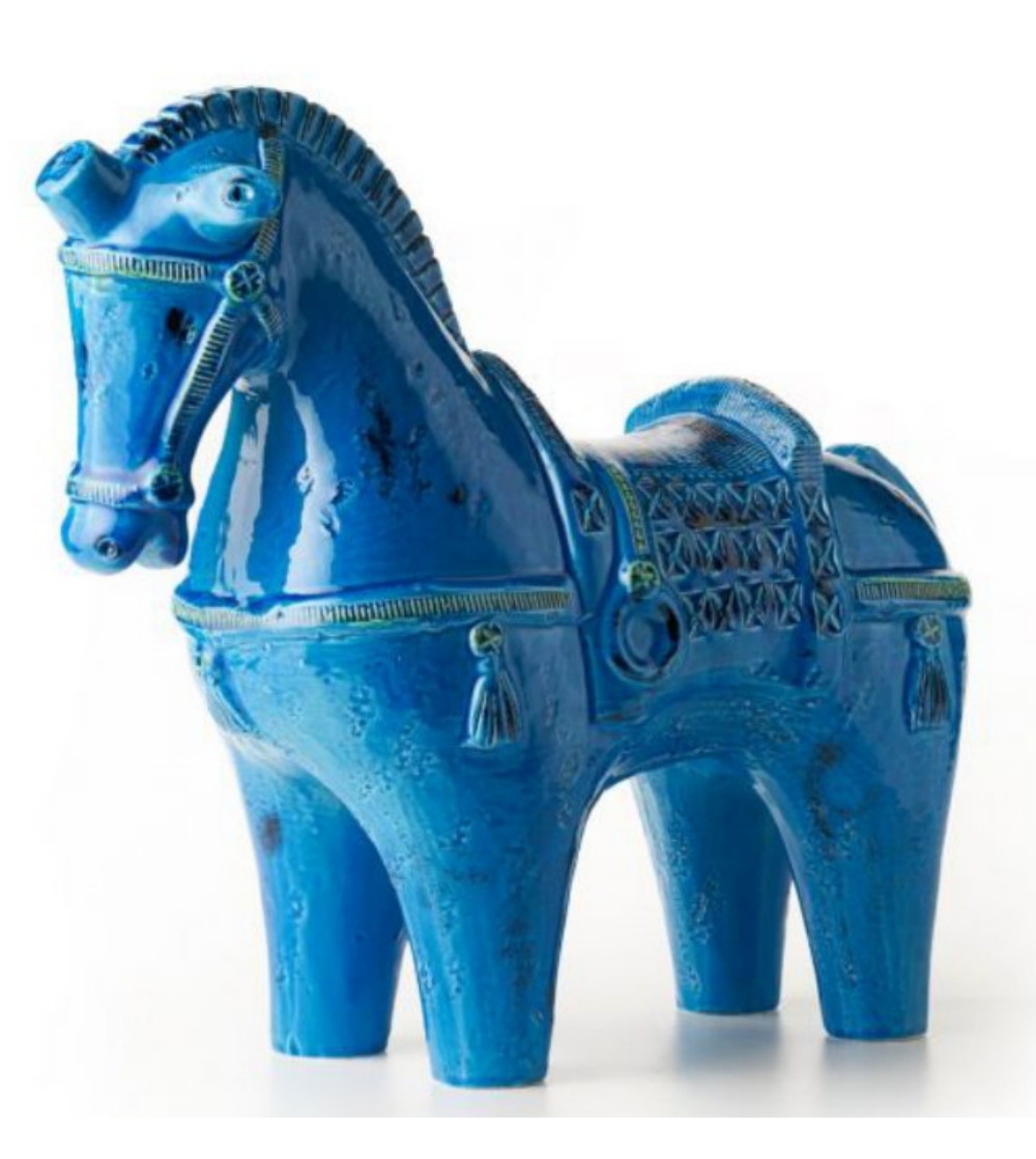 Figure Cheval Haut Aldo Londi Bitossi Ceramiche