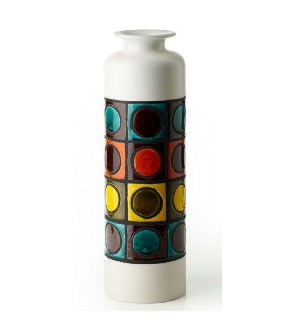 Bitossi Ceramiche Vase mit Ringen verziert Aldo Londi