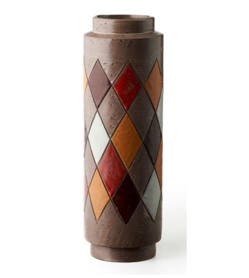 Bitossi Ceramiche Vase Rauten Arlecchino Aldo Londi