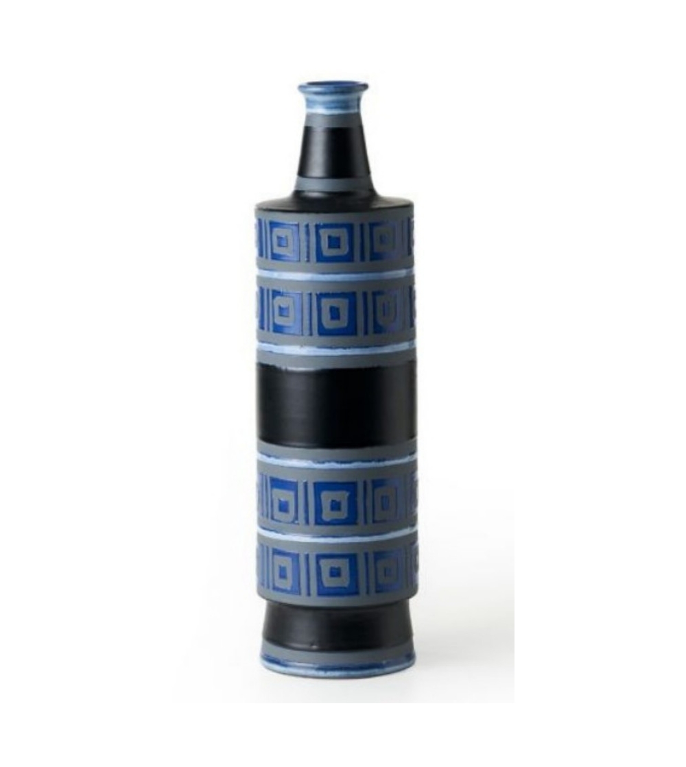 Bitossi Ceramiche Vase Aldo Londi Blanc/Noir