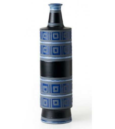 Bitossi Ceramiche Vaso Aldo Londi Bianco/Nero