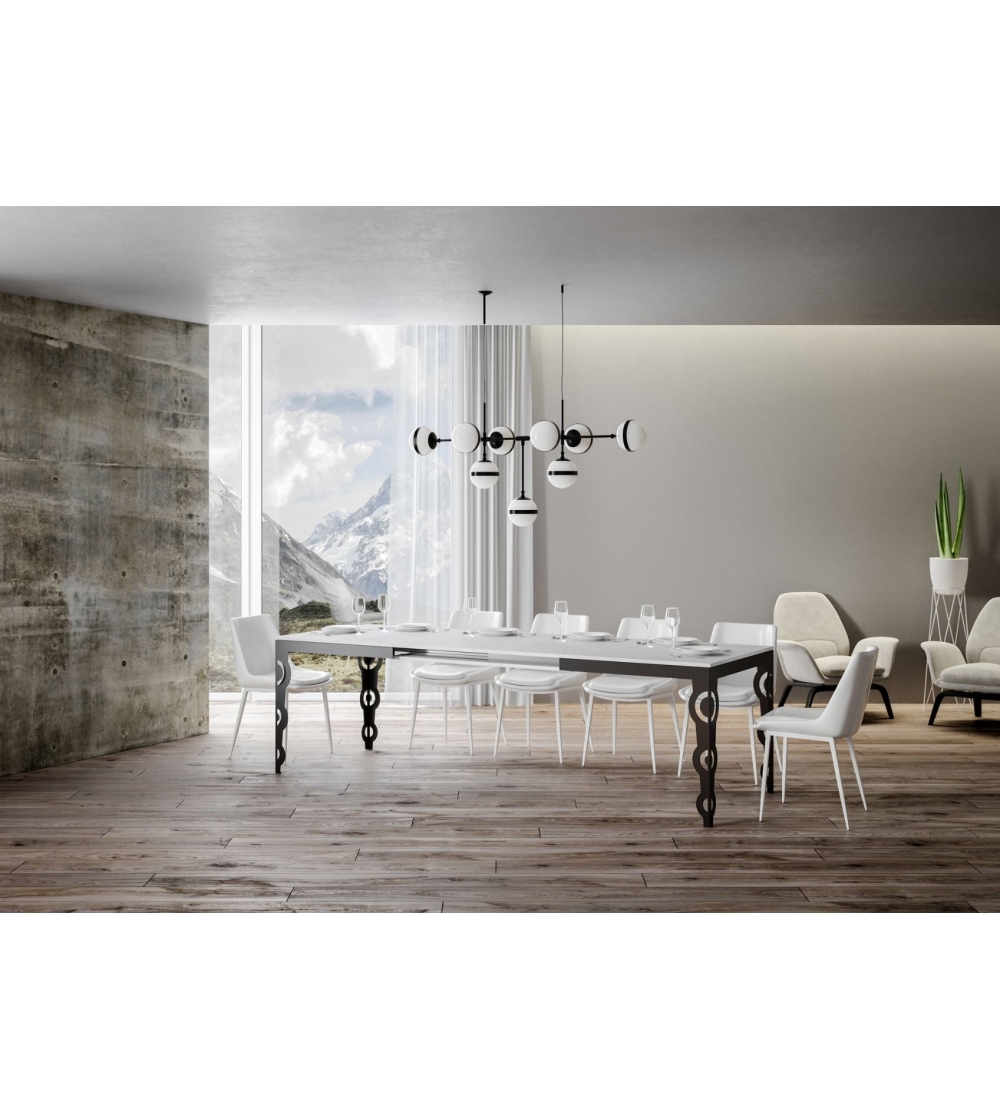 Table Extensible Finland 120 À 380 Bord Anthracite - Vinciguerra Shop