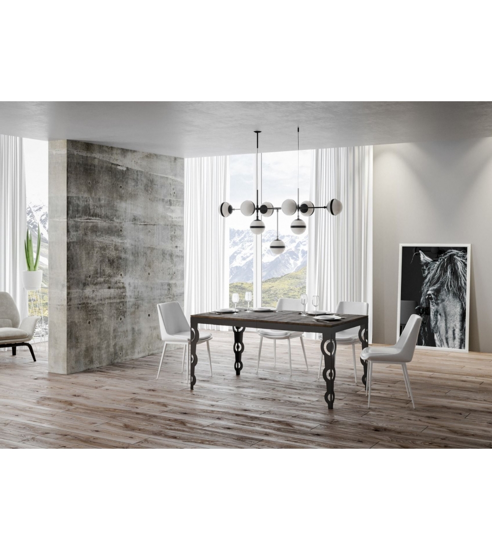 Vinciguerra Shop - Finland 160 Extendable Table To 420 Anthracite Edge