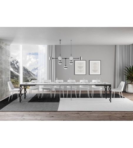 Tavolo Finland 160 Allungabile A 420 Bordo Antracite - Vinciguerra Shop