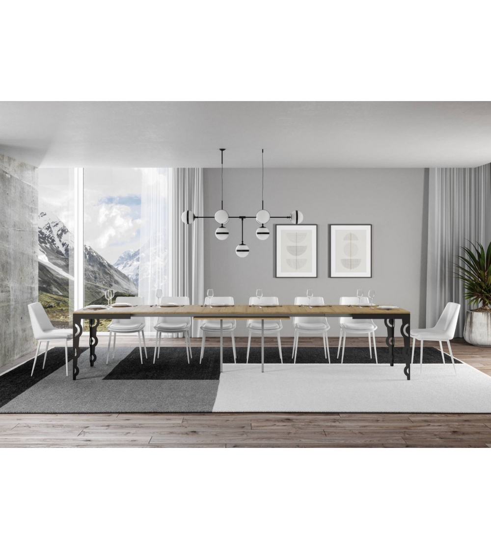 Vinciguerra Shop - Finland 160 Extendable Table To 420 Anthracite Edge