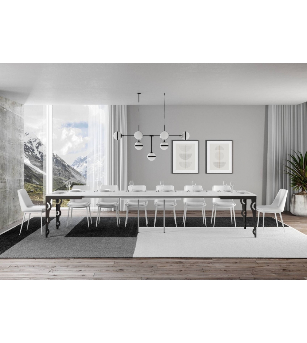Vinciguerra Shop - Finland 180 Table Extendable To 440 Anthracite Edge