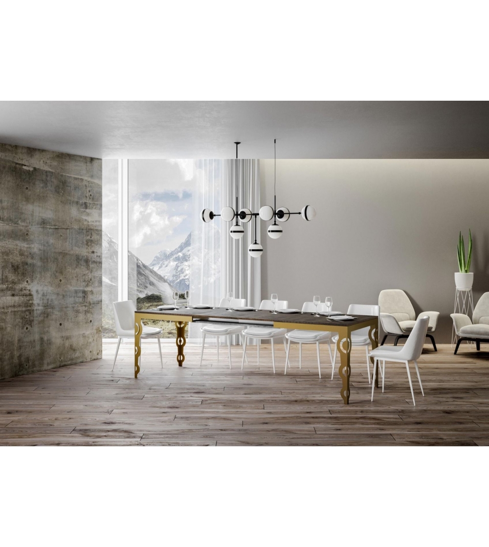 ?Table Finland Gold 120 Extensible À 224 - Vinciguerra Shop