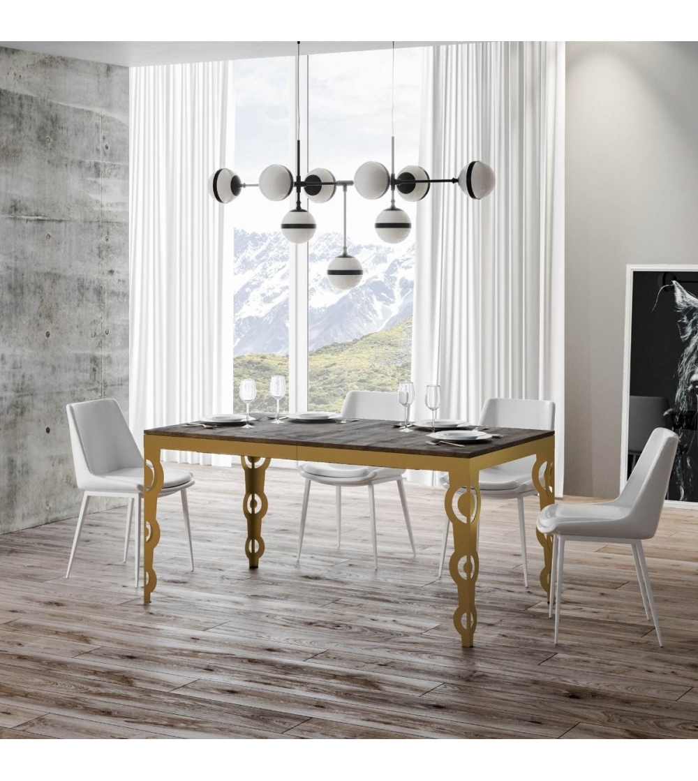 Table Finland Gold 180 Extensible À 440 - Vinciguerra Shop