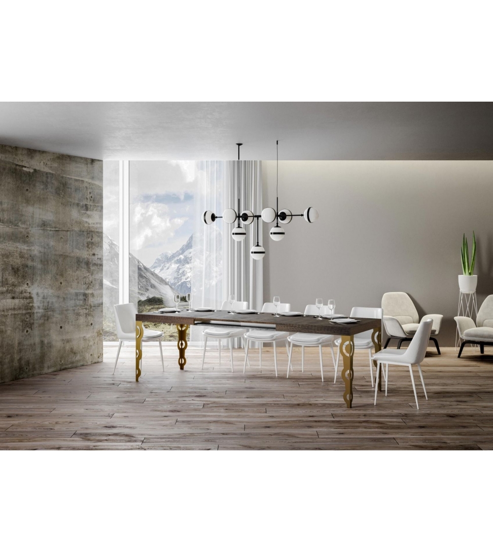 Table Finland Gold 130 Extensible À 234 - Vinciguerra Shop